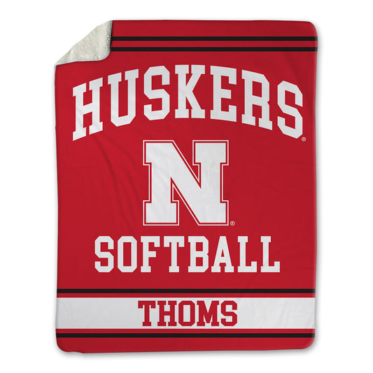 Nebraska - NCAA Softball : Malia Thoms - Blanket-0