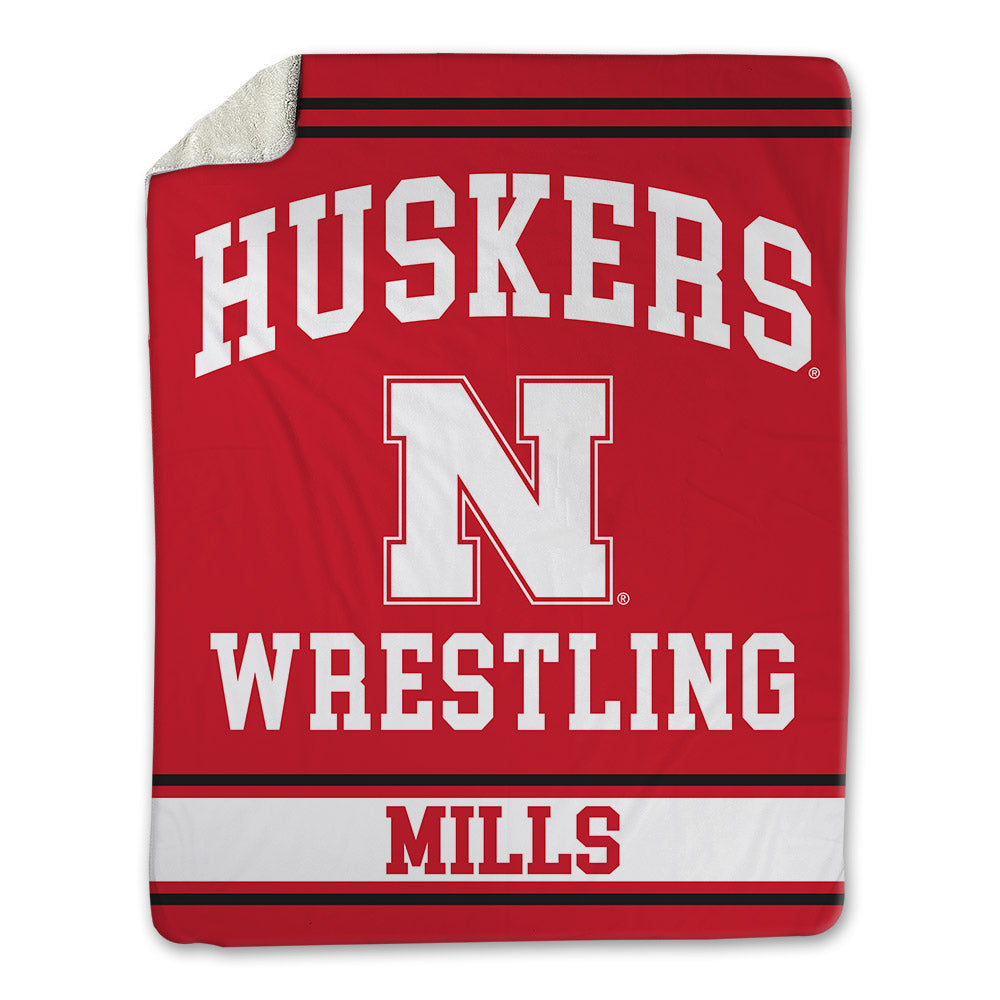 Nebraska - NCAA Wrestling : Hayden Mills - Blanket-0