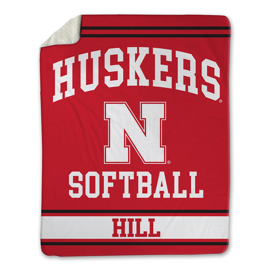 Nebraska - NCAA Softball : Natalia Hill - Blanket-0