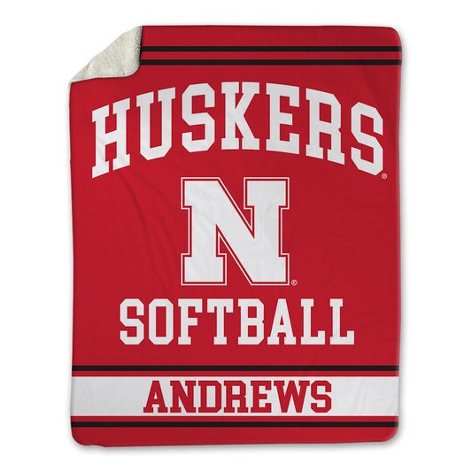 Nebraska - NCAA Softball : Billie Andrews - Blanket-0