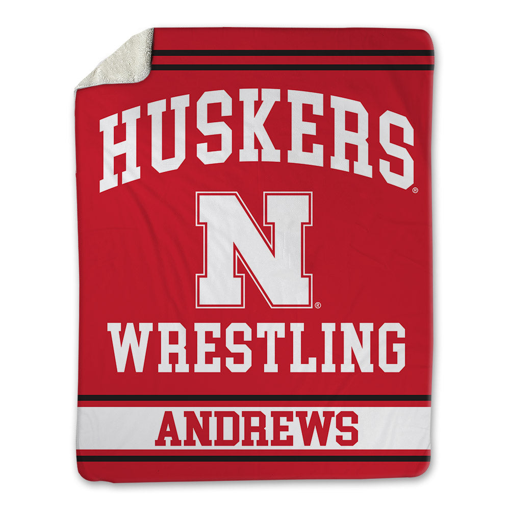 Nebraska - NCAA Wrestling : Harley Andrews - Blanket-0