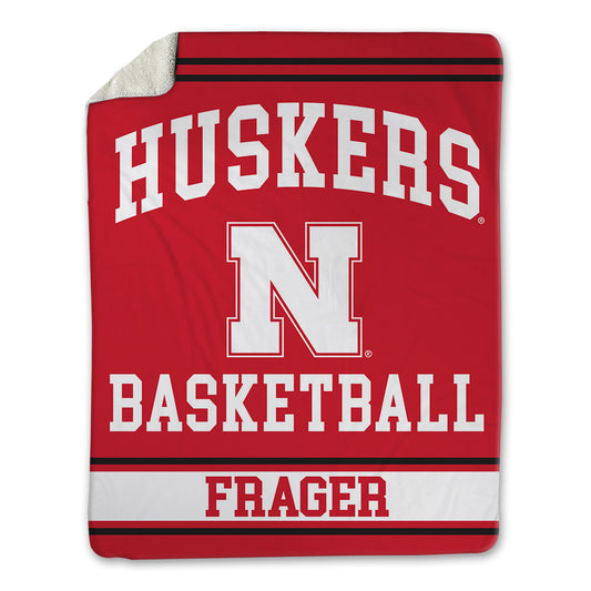 Nebraska - NCAA Men's Basketball : Braden Frager - Blanket-0