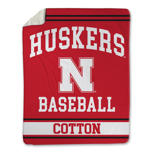 Nebraska - NCAA Baseball : Jaron Cotton - Blanket-0