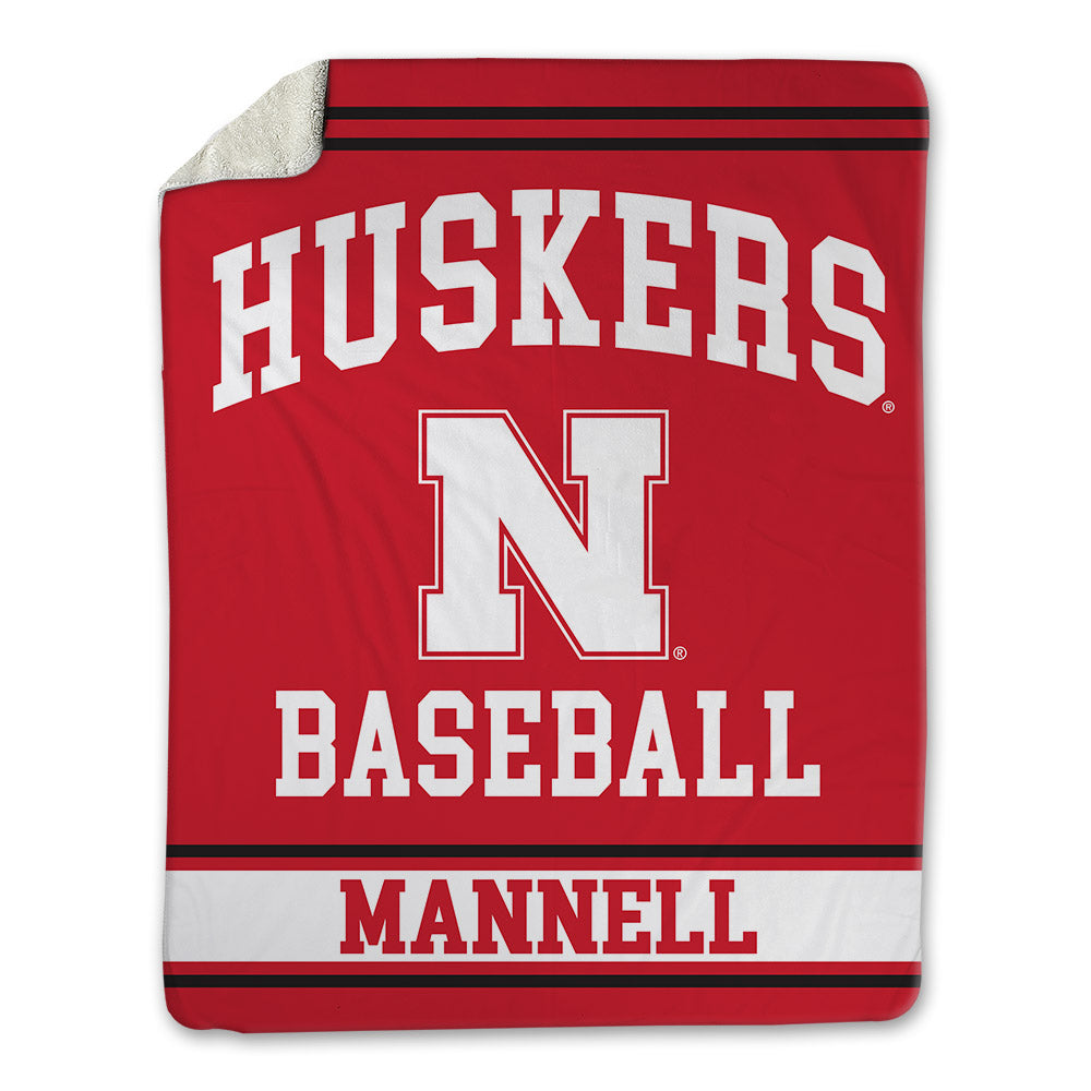 Nebraska - NCAA Baseball : Kevin Mannell - Blanket Blanket-0