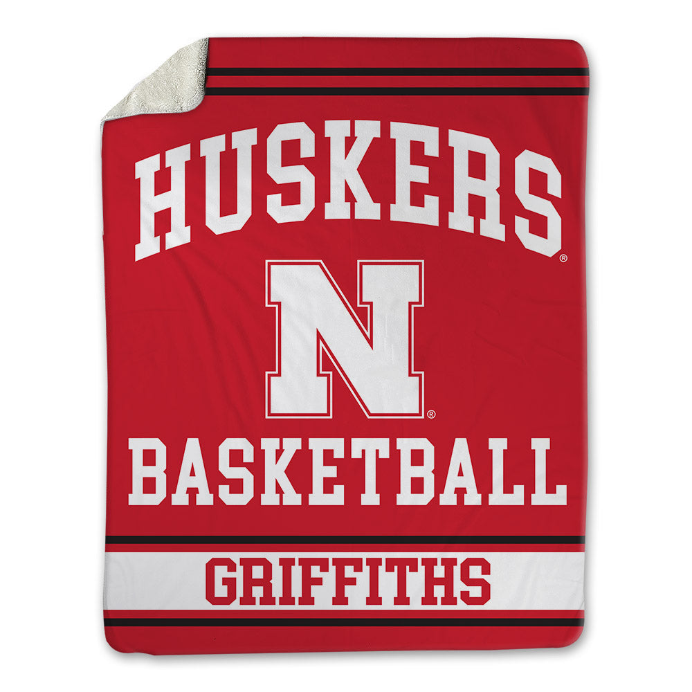 Nebraska - NCAA Men's Basketball : Gavin Griffiths - Blanket-0