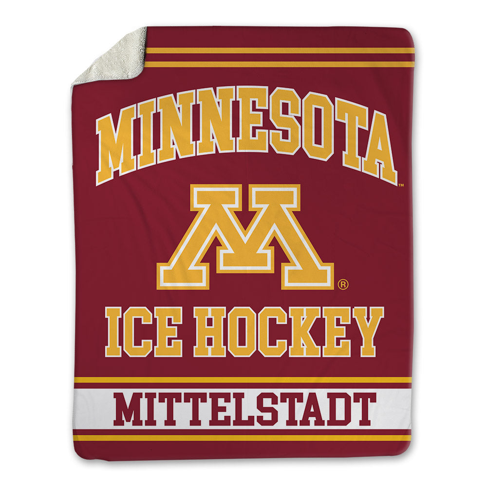 Minnesota - NCAA Men's Ice Hockey : Luke Mittelstadt - Blanket-0