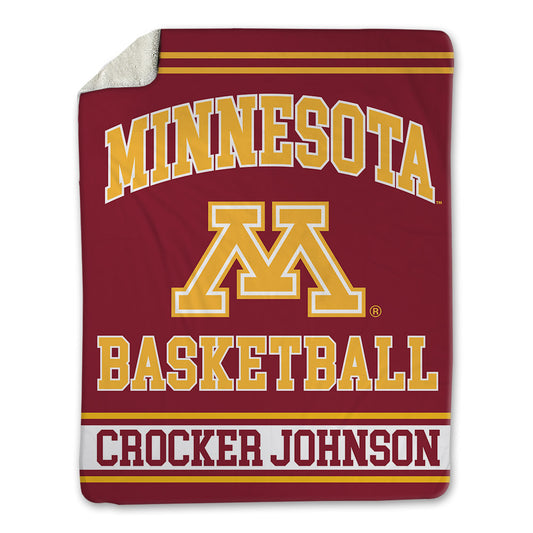 Minnesota - NCAA Men's Basketball : Jaylen Crocker johnson - Blanket-0