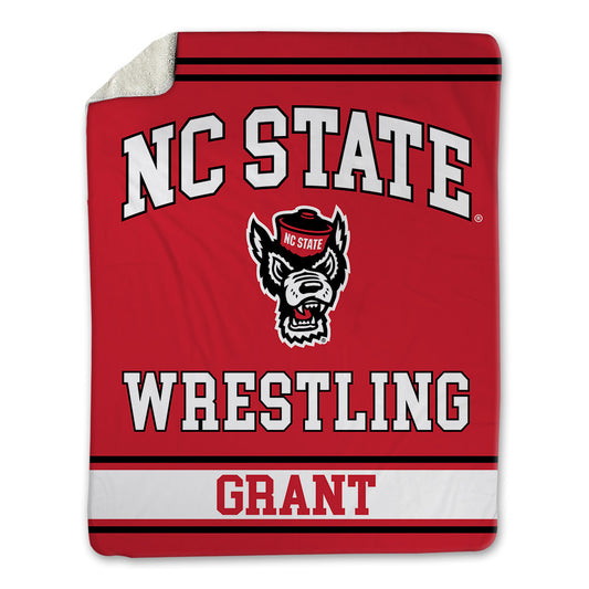 NC State - NCAA Wrestling : Eric Grant - Blanket-0