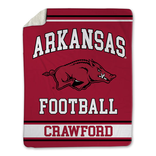 Arkansas - NCAA Football : Emmanuel Crawford - Blanket-0