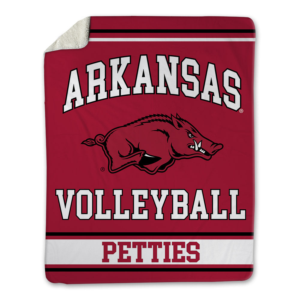 Arkansas - NCAA Women's Volleyball : Sania Petties - Blanket-0