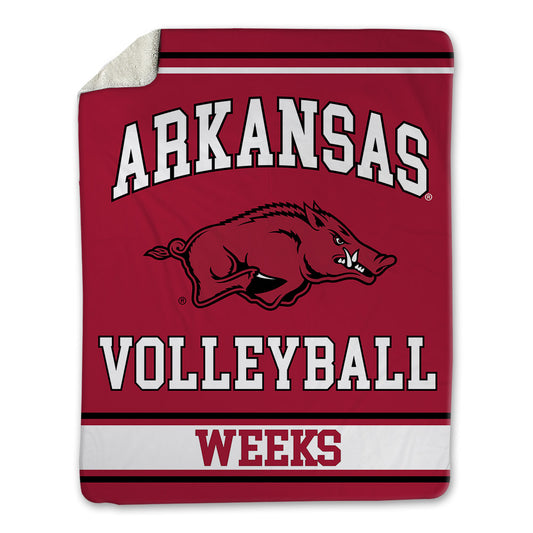 Arkansas - NCAA Women's Volleyball : Kylie Weeks - Blanket-0