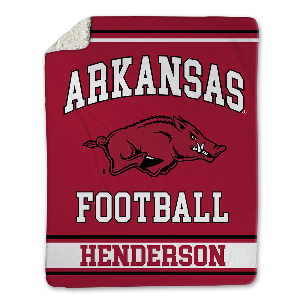 Arkansas - NCAA Football : Kavion Henderson - Blanket-0