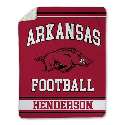 Arkansas - NCAA Football : Kavion Henderson - Blanket-0