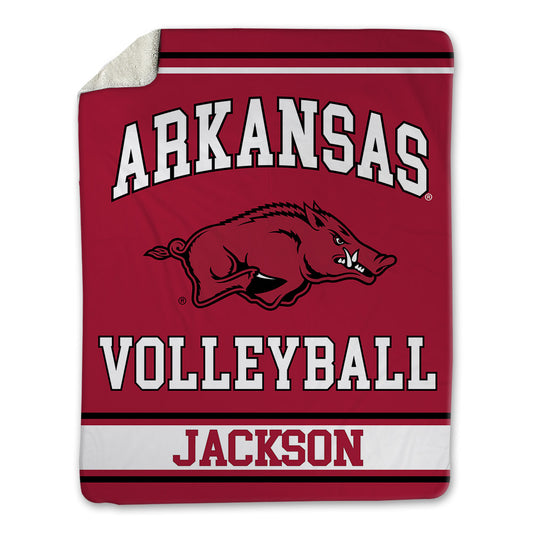 Arkansas - NCAA Women's Volleyball : Courtney Jackson - Blanket-0