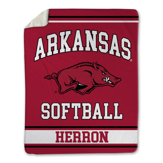 Arkansas - NCAA Softball : Robyn Herron - Blanket-0