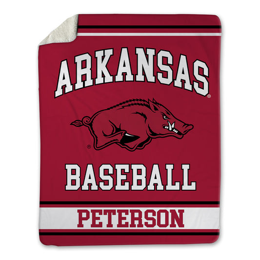 Arkansas - NCAA Baseball : Elliott Peterson - Blanket-0