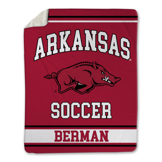 Arkansas - NCAA Women's Soccer : Taylor Berman - Blanket-0