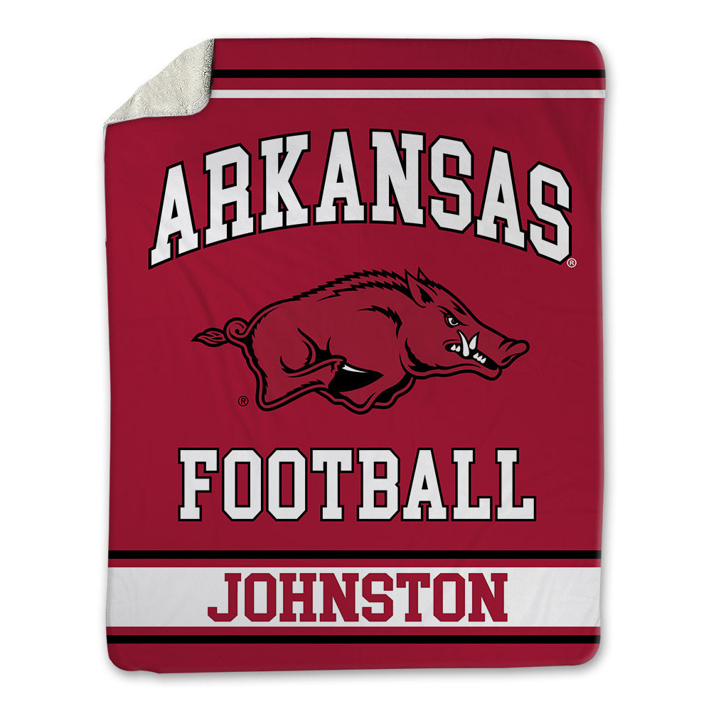 Arkansas - NCAA Football : Luke Johnston - Blanket-0