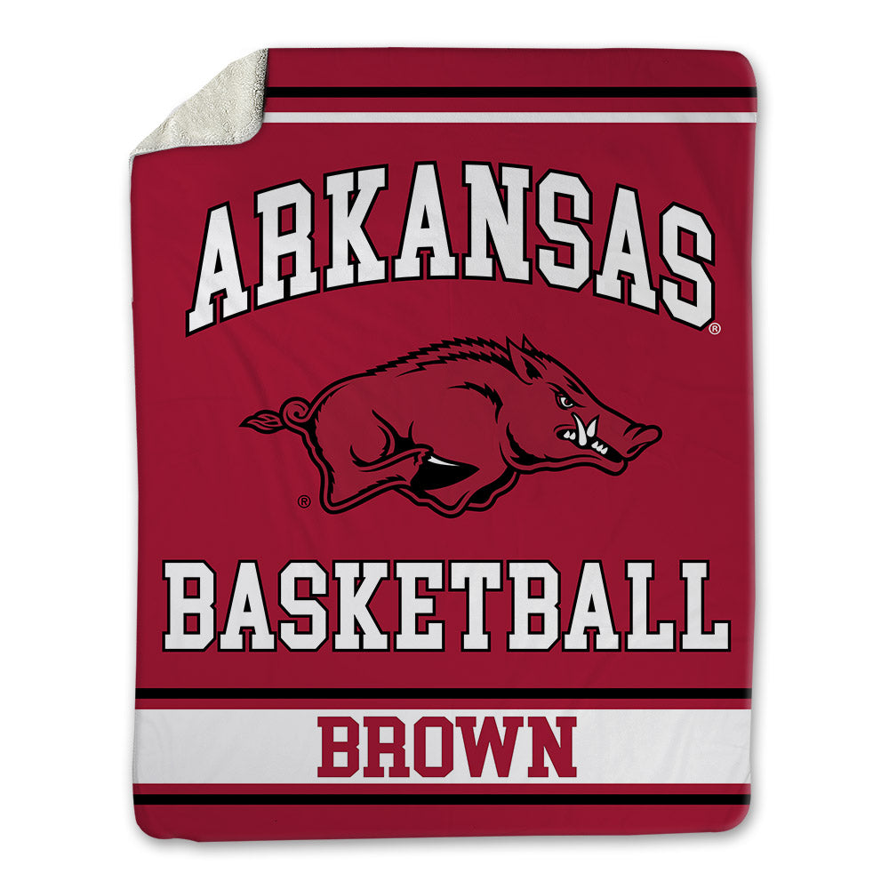 Arkansas - NCAA Men's Basketball : Amere Brown - Blanket-0