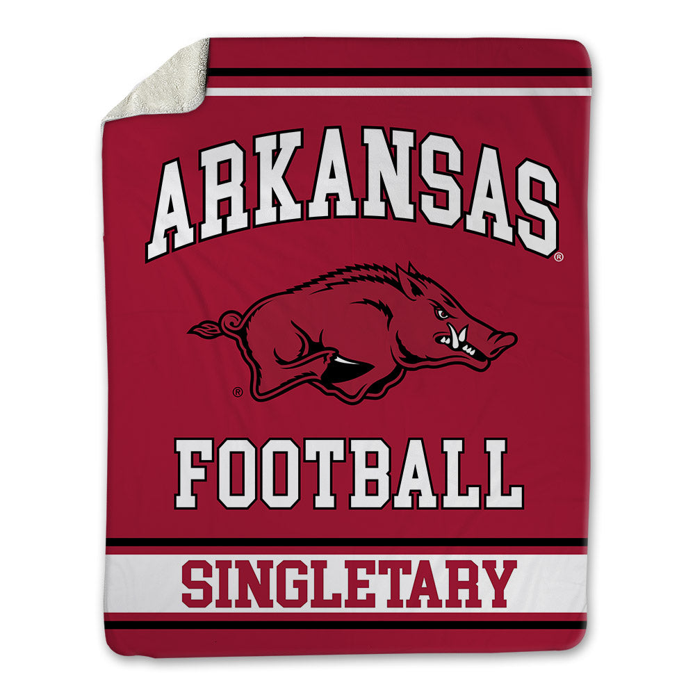 Arkansas - NCAA Football : Jaheim Singletary - Blanket-0