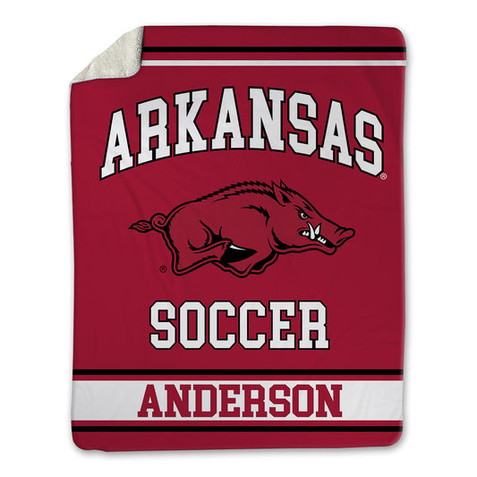 Arkansas - NCAA Women's Soccer : Dejionee Anderson - Blanket-0