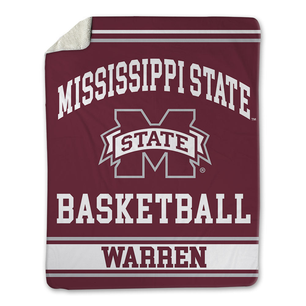 Mississippi State - NCAA Men's Basketball : Dellquan Warren - Blanket-0