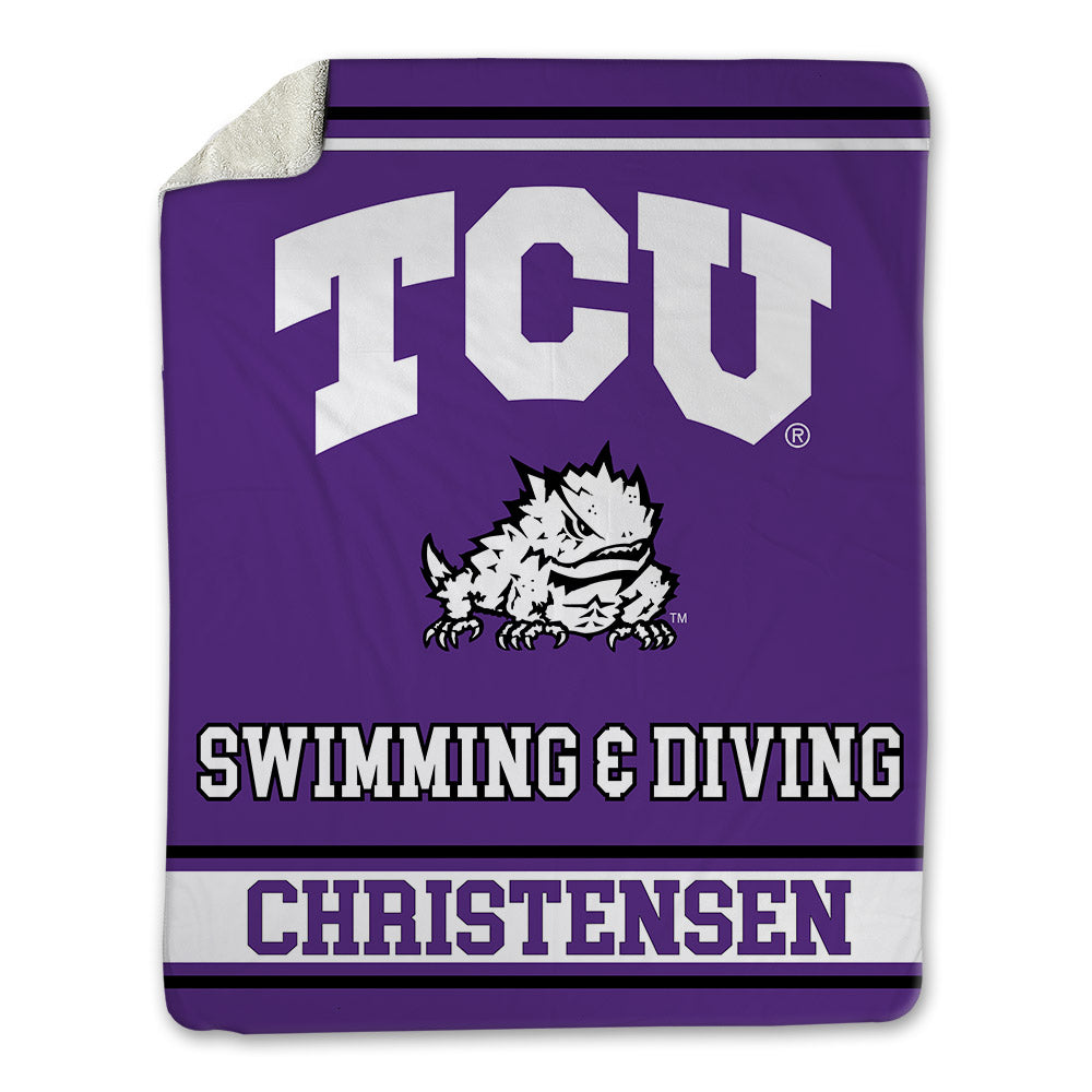 TCU - NCAA Women's Swimming & Diving : Nicole Christensen - Blanket-0