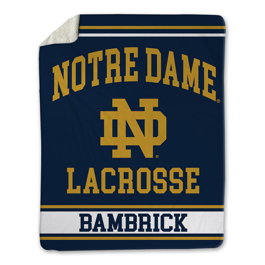 Notre Dame - NCAA Men's Lacrosse : Joey Bambrick - Blanket-0