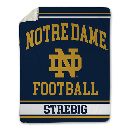 Notre Dame - NCAA Football : Owen Strebig - Blanket-0