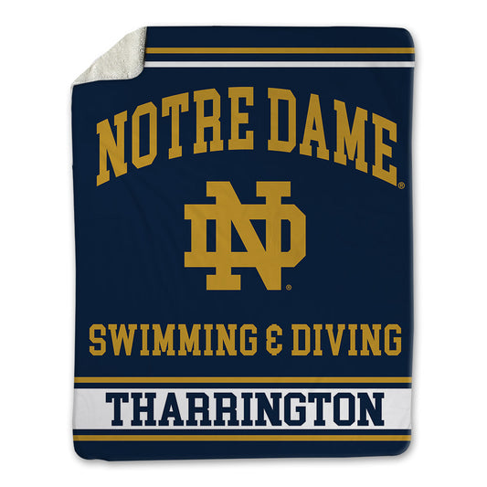 Notre Dame - NCAA Men's Swimming & Diving : Owen Tharrington - Blanket-0