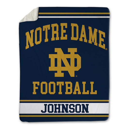 Notre Dame - NCAA Football : Tae Johnson - Blanket-0