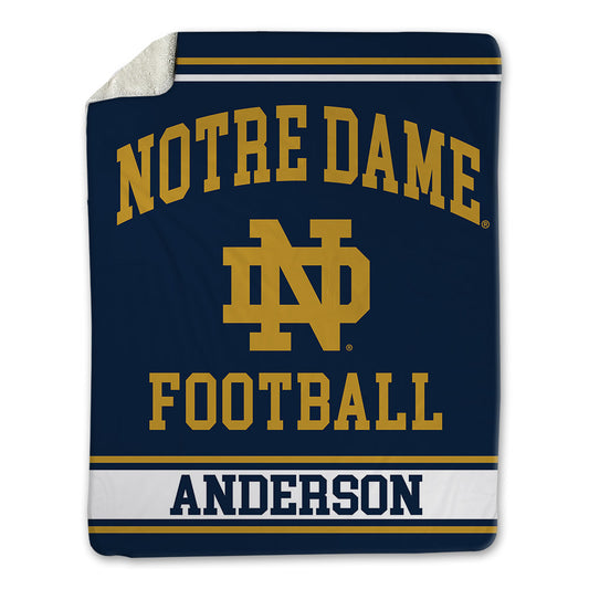 Notre Dame - NCAA Football : Max Anderson - Blanket-0