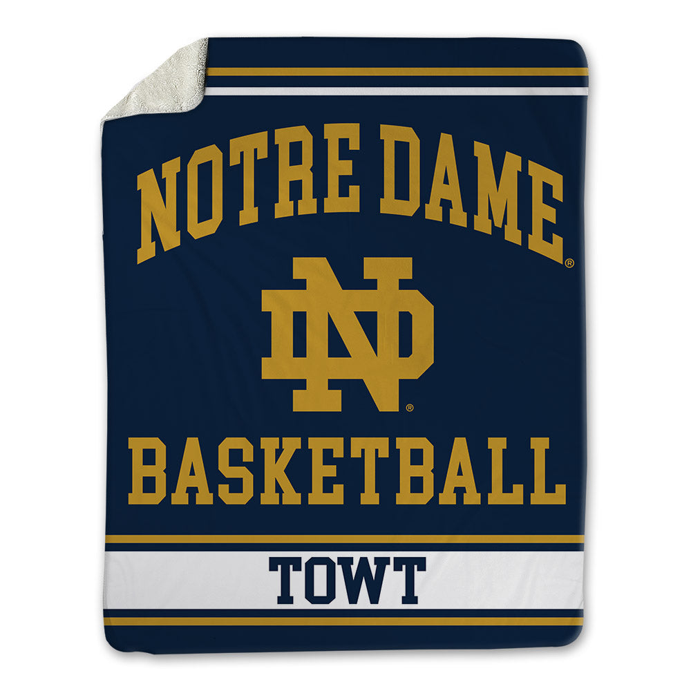 Notre Dame - NCAA Men's Basketball : Carson Towt - Blanket-0