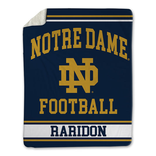 Notre Dame - NCAA Football : Eli Raridon - Blanket-0