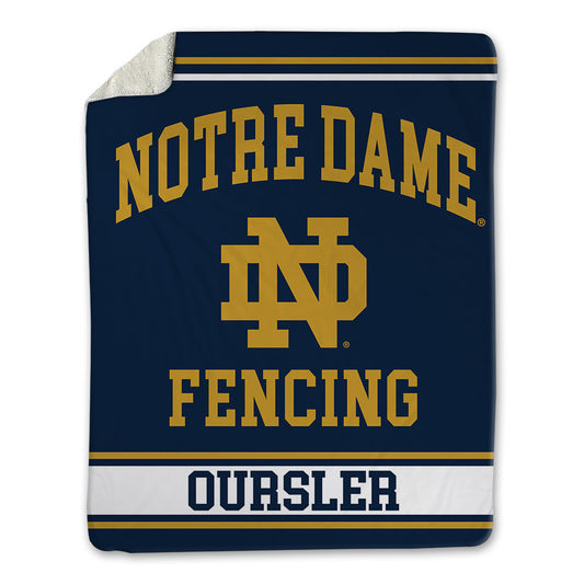 Notre Dame - NCAA Men's Fencing : Jack Oursler - Blanket-0