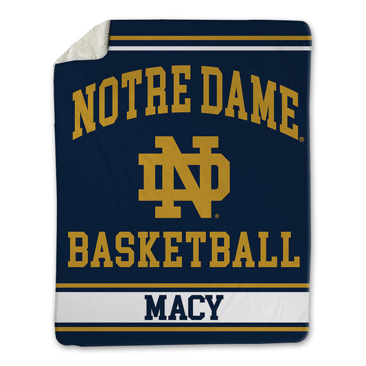 Notre Dame - NCAA Women's Basketball : Leah Macy - Blanket-0