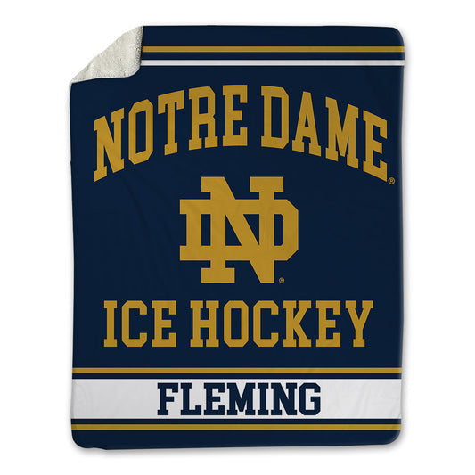 Notre Dame - NCAA Men's Ice Hockey : Maddox Fleming - Blanket-0