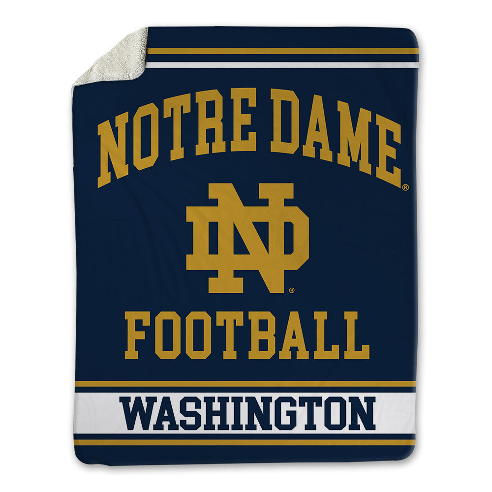 Notre Dame - NCAA Football : Tyrus Washington - Blanket-0