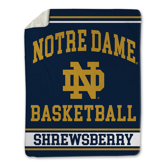 Notre Dame - NCAA Men's Basketball : Braeden Shrewsberry - Blanket-0