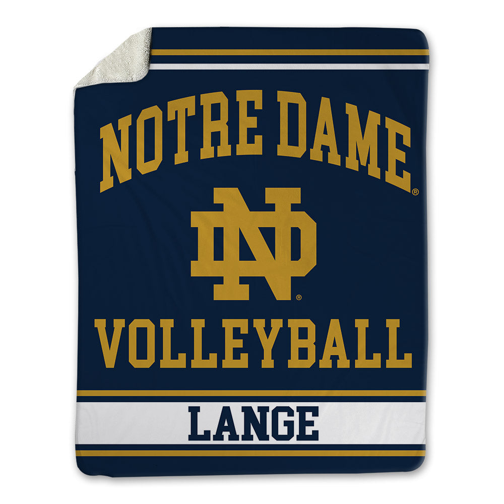 Notre Dame - NCAA Women's Volleyball : Ava Lange - Blanket-0