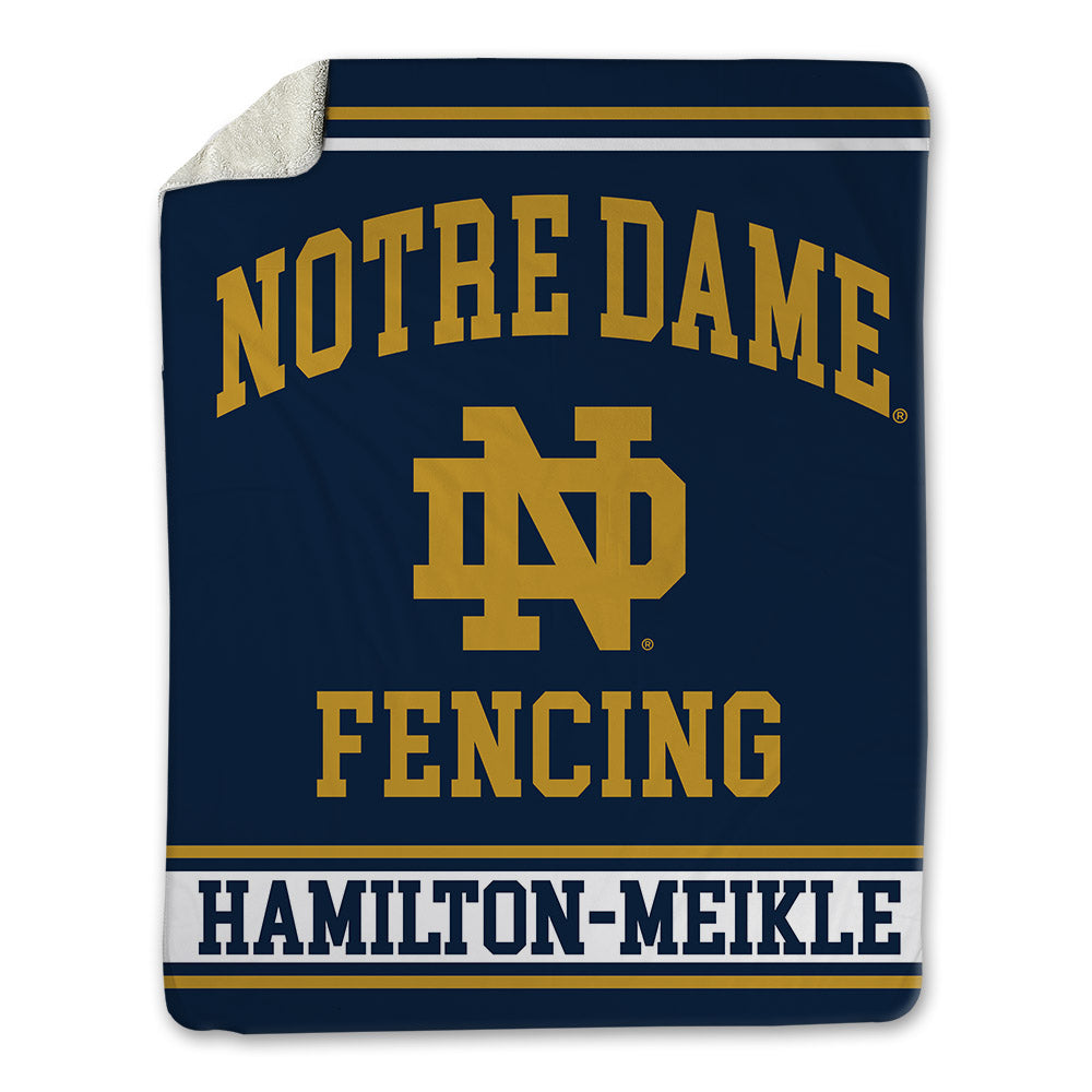 Notre Dame - NCAA Men's Fencing : Jonathan Hamilton-Meikle - Blanket-0