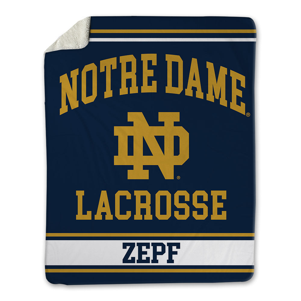 Notre Dame - NCAA Men's Lacrosse : Alex Zepf - Blanket-0