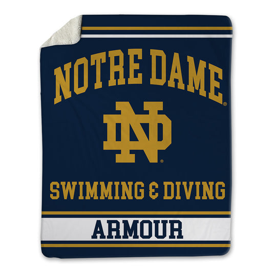 Notre Dame - NCAA Men's Swimming & Diving : Jackson Armour - Blanket-0