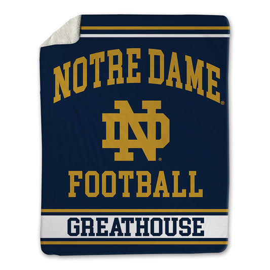 Notre Dame - NCAA Football : Jaden Greathouse - Blanket-0