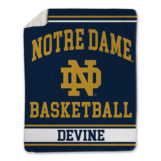 Notre Dame - NCAA Men's Basketball : Luke Devine - Blanket-0