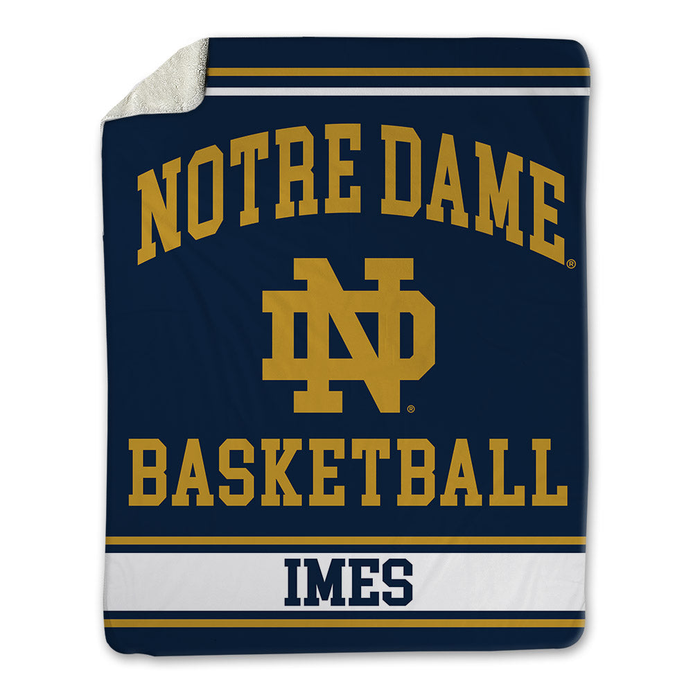 Notre Dame - NCAA Men's Basketball : Logan Imes - Blanket-0