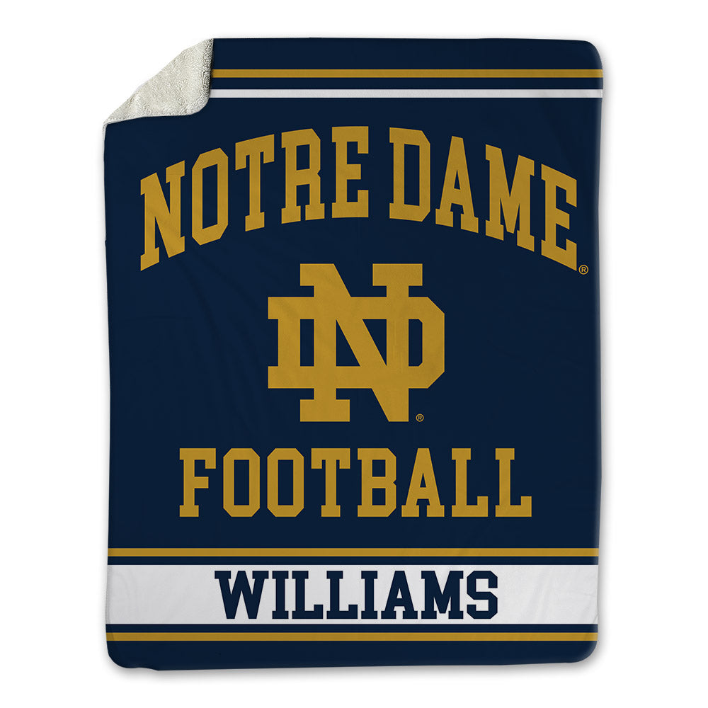 Notre Dame - NCAA Football : Cam Williams - Blanket-0