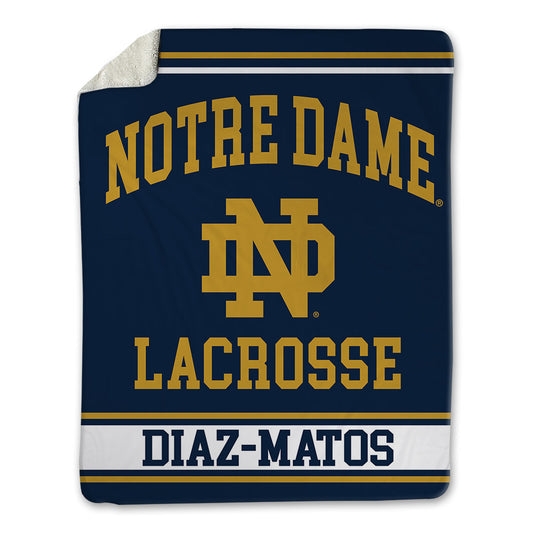 Notre Dame - NCAA Men's Lacrosse : Aidan Diaz-Matos - Blanket-0