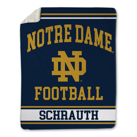 Notre Dame - NCAA Football : Billy Schrauth - Blanket-0