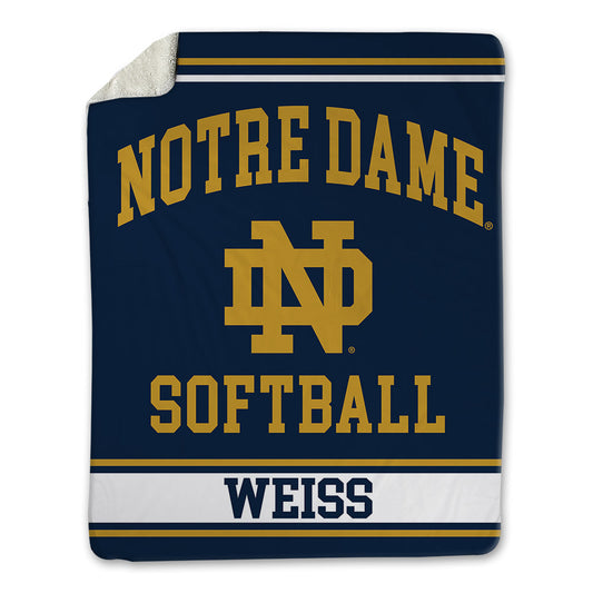 Notre Dame - NCAA Softball : Brianne Weiss - Blanket-0